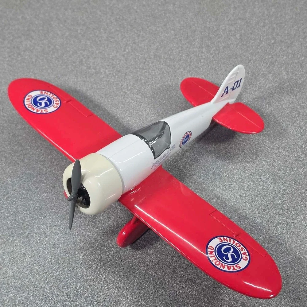 Standard Oil Co Airplane Diecast Red Excellent Stanolind Gasoline A-01